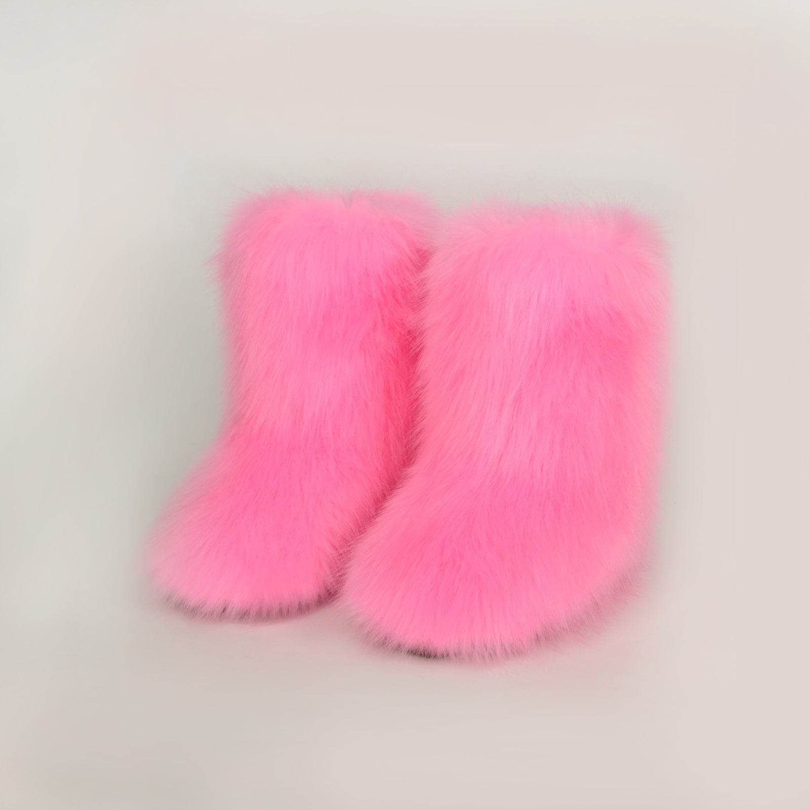 Thermal Fuzzy Platform Boots - Fashions Envy