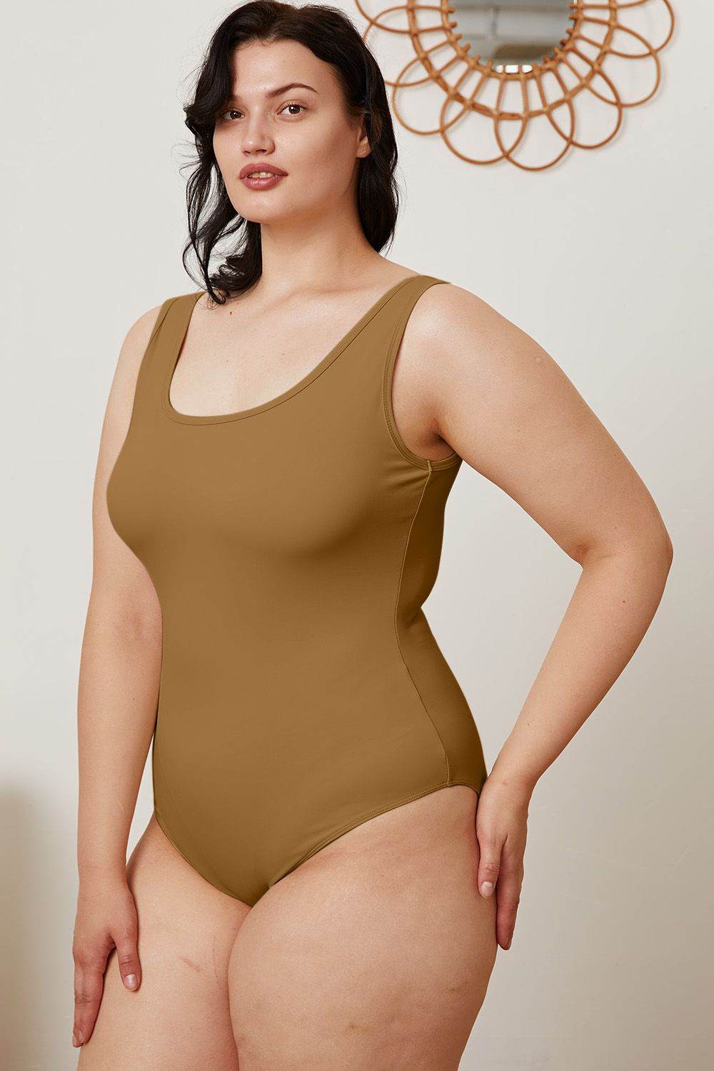 Basic Bae Full Size Square Neck Sleeveless Bodysuit - Fashions Envy