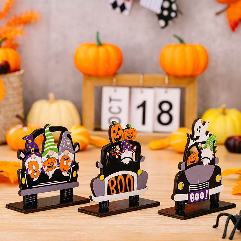 Halloween Element Car-Shape 3-Piece Ornaments - Fashions Envy