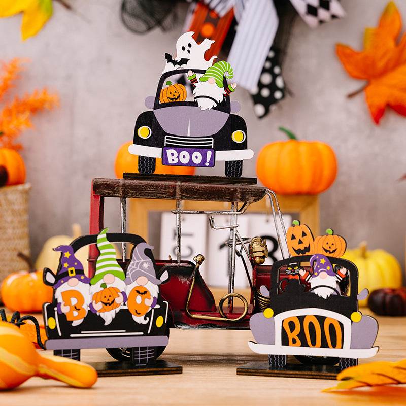 Halloween Element Car-Shape 3-Piece Ornaments - Fashions Envy