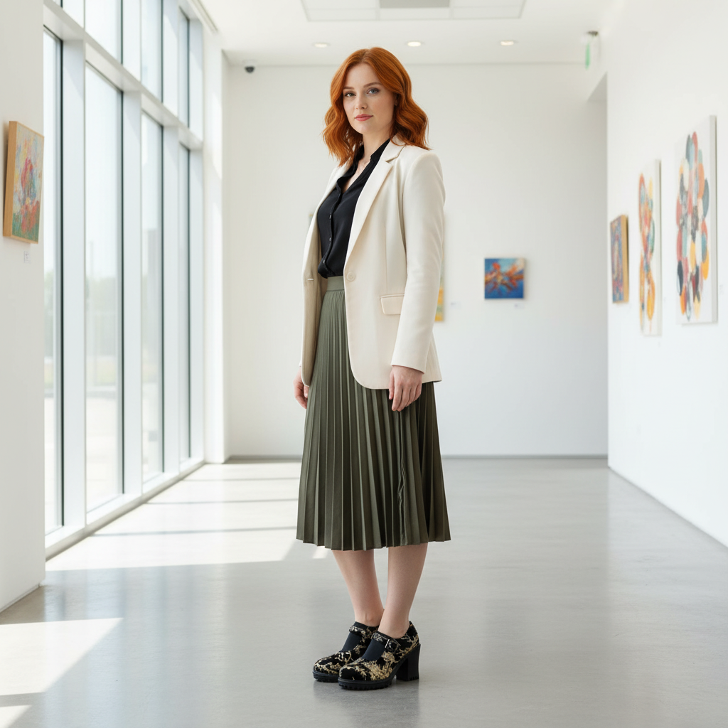 Gold block heel pumps art gallery lifestyle