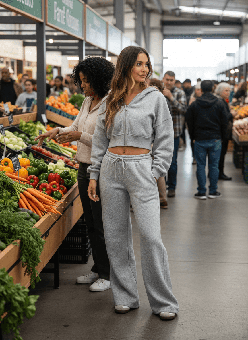 Zip-Up Hoodie & Drawstring Pants - Cozy Lounge Set - Fashions Envy