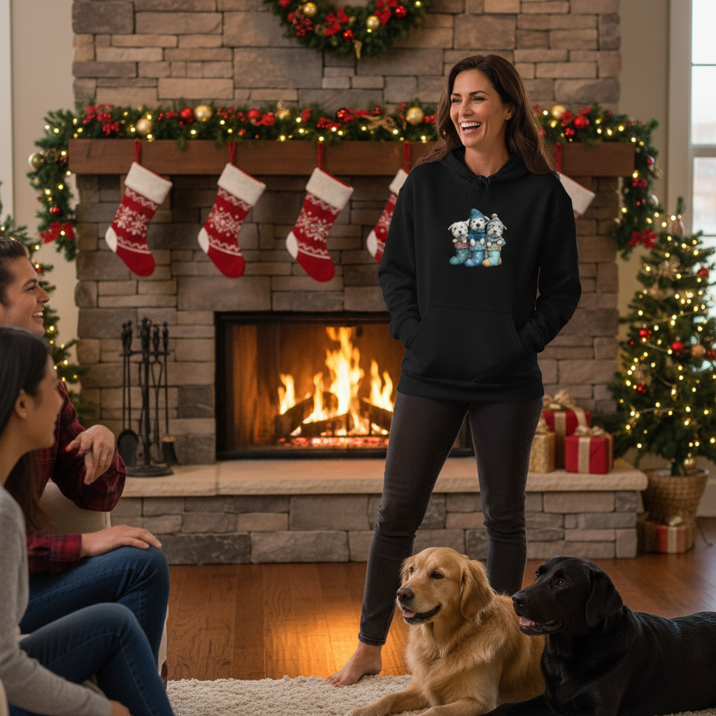 Holiday Puppy Stocking Hoodie 4