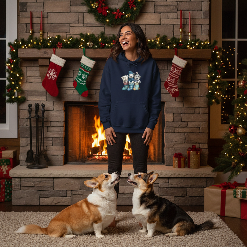 Holiday Puppy Stocking Hoodie 5