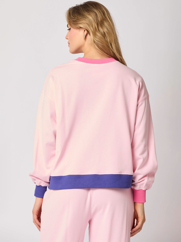 Christmas Soldier Sequins Color Block Sweatshirt & Sweatpants Set