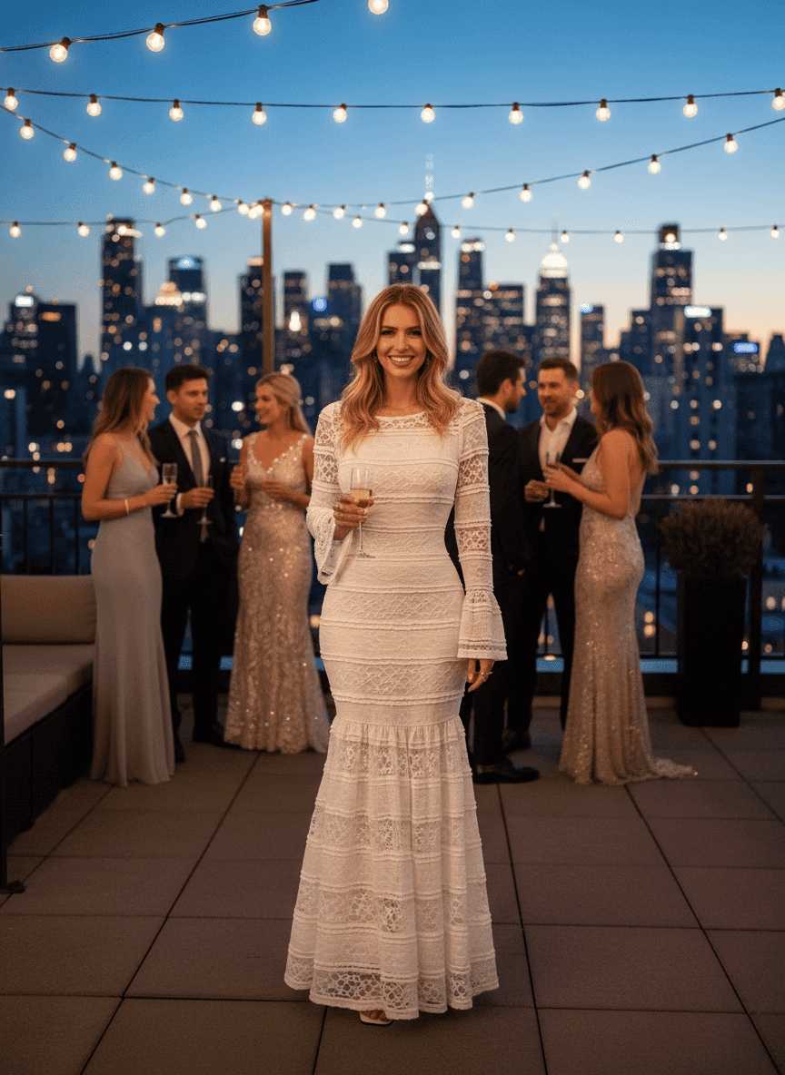 Lace Mermaid Maxi Dress - Elegant Long Sleeve Gown - Fashions Envy