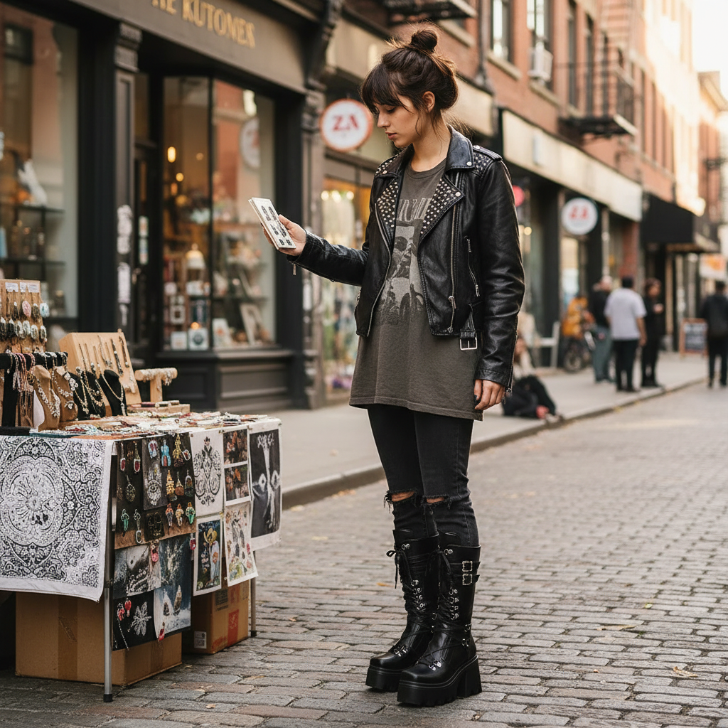 Matte Platform Boots Lifestyle 2