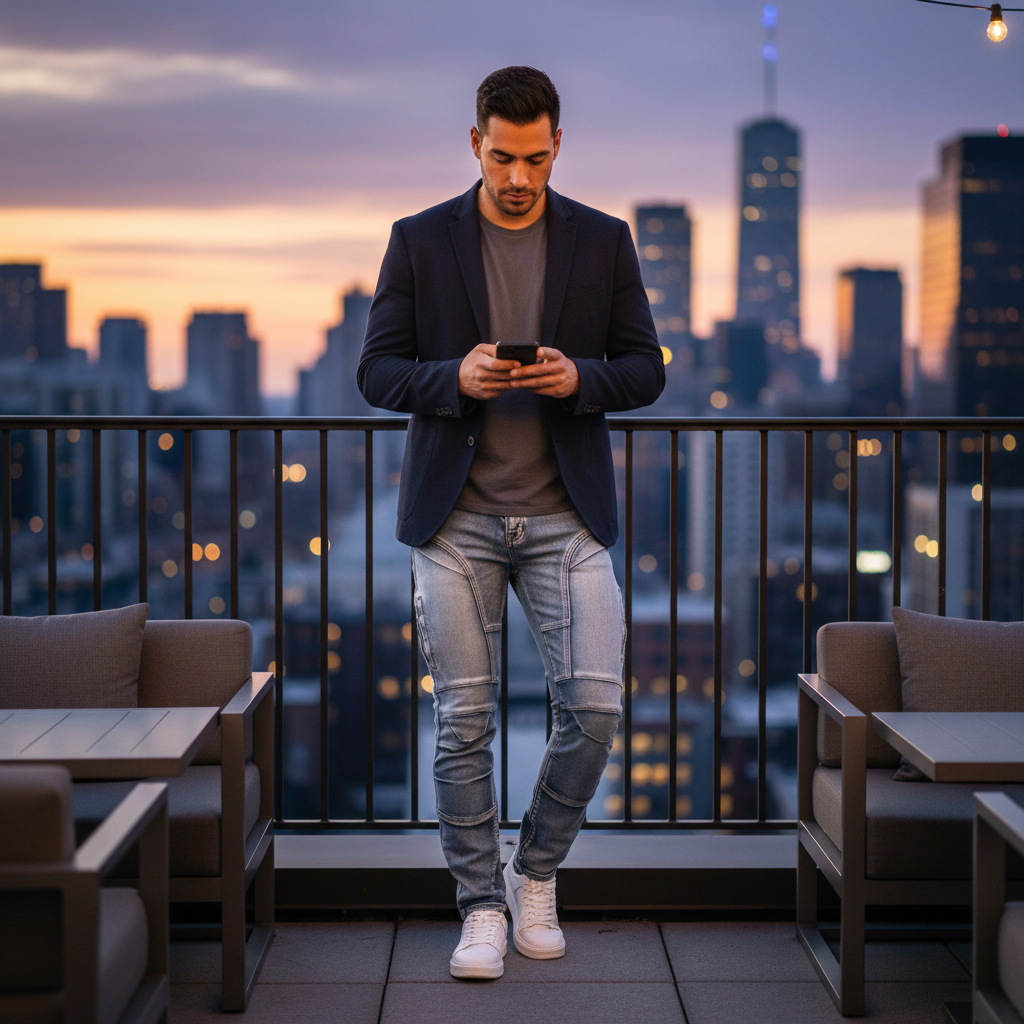 Bootcut Jeans Men - Stretch Slim Fit Denim - Fashions Envy