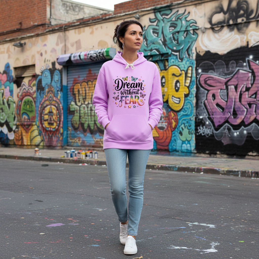 Neon Violet Hoodie - Street Art