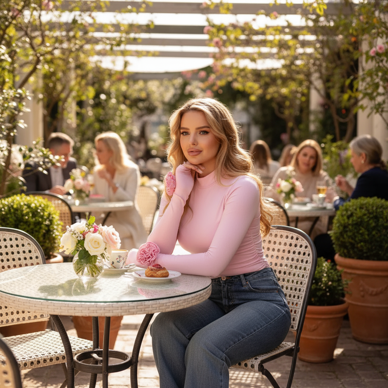 Pink Elegant Brunch Date