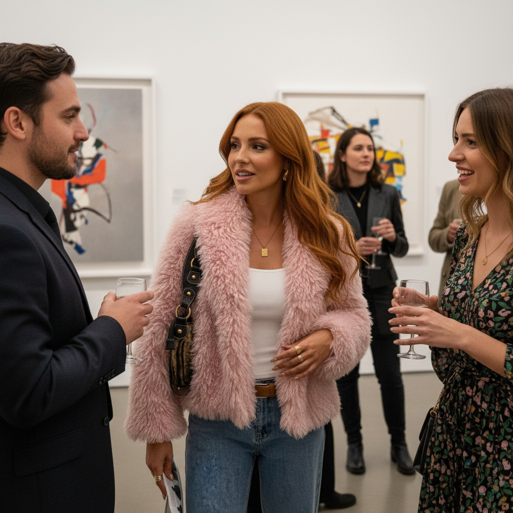 Pink Faux Fur Jacket Lifestyle