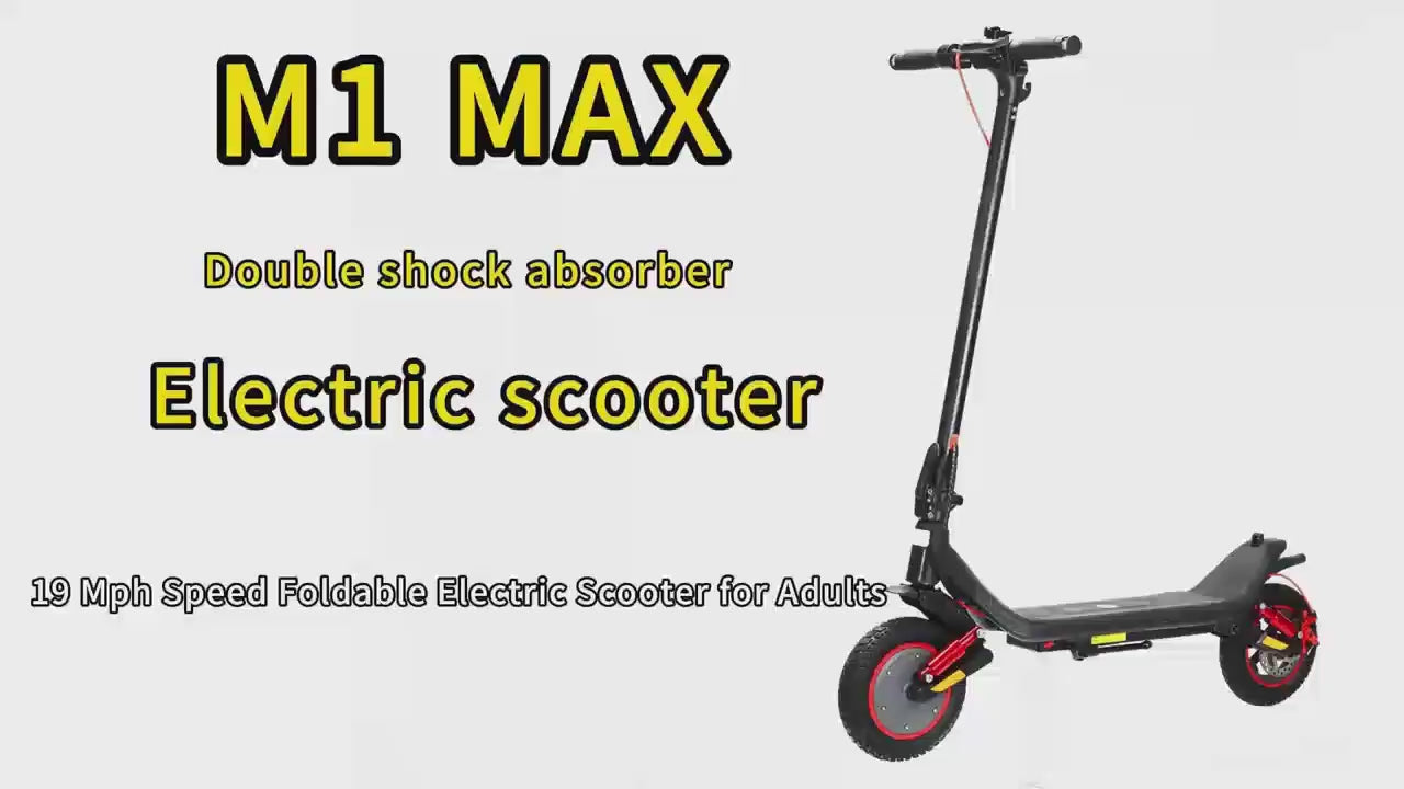 Foldable Electric Scooter Max 19 MPH & 20 Miles 500W Max Power 10'' Solid Tire