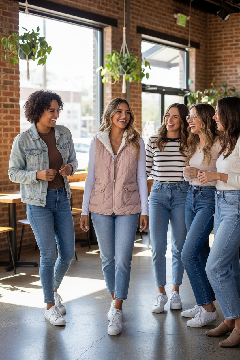 Quilted Vest Coat Lifestyle Image