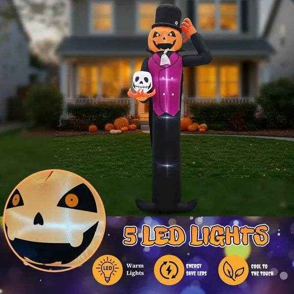 12FT Giant Halloween Inflatable Blow Up Decorations - Spooky Pumpkin Man - Fashions Envy