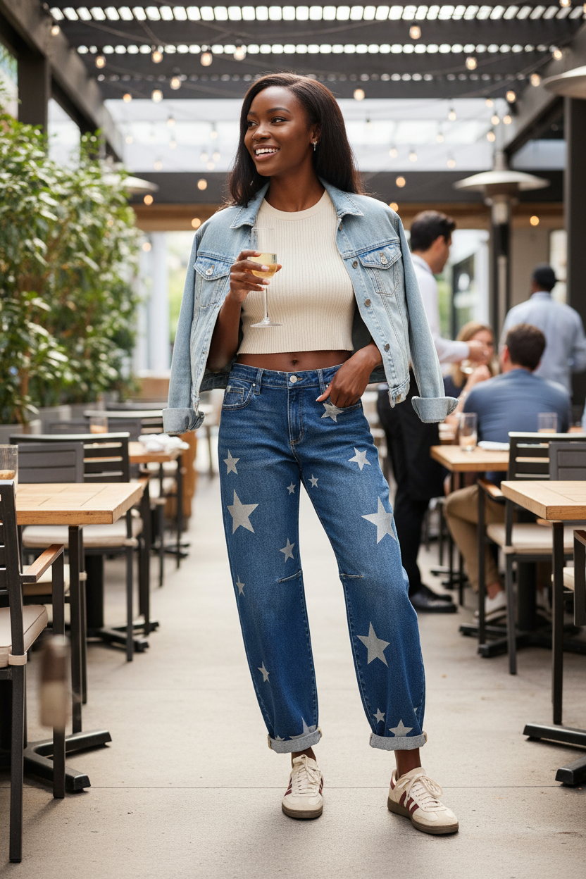 Star Print Jeans Lifestyle 4