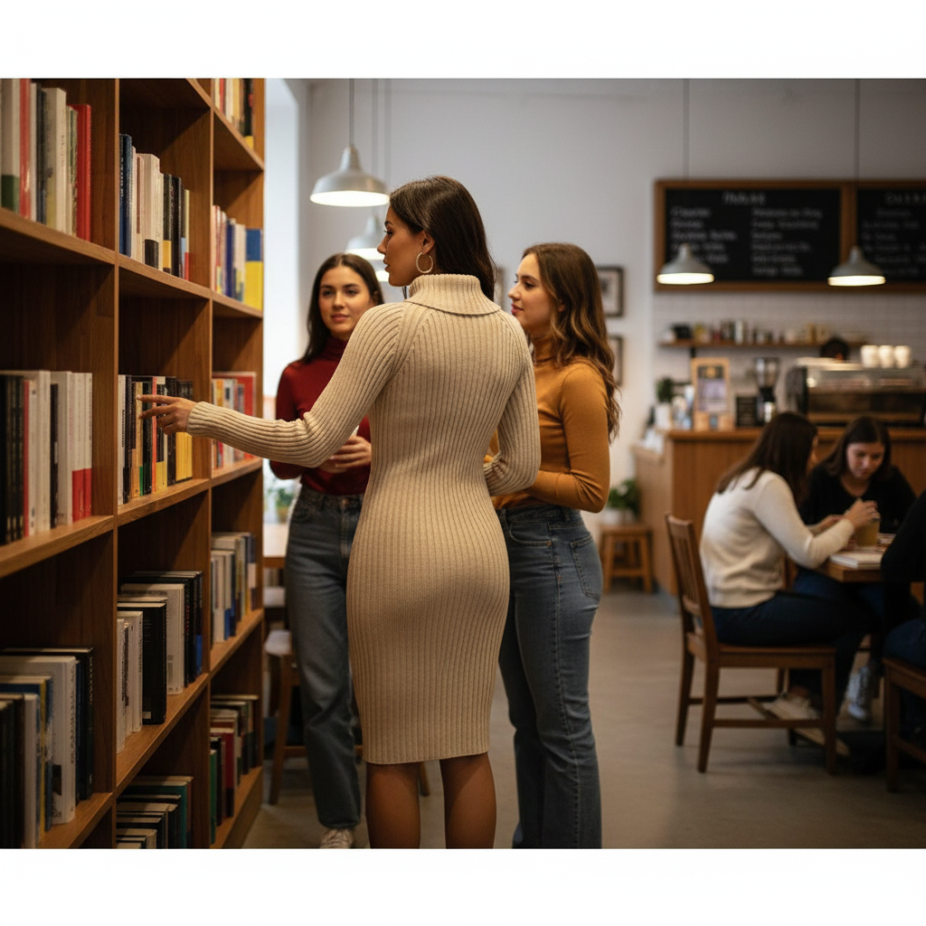 Sweater Dress Lifestyle Image - Back View