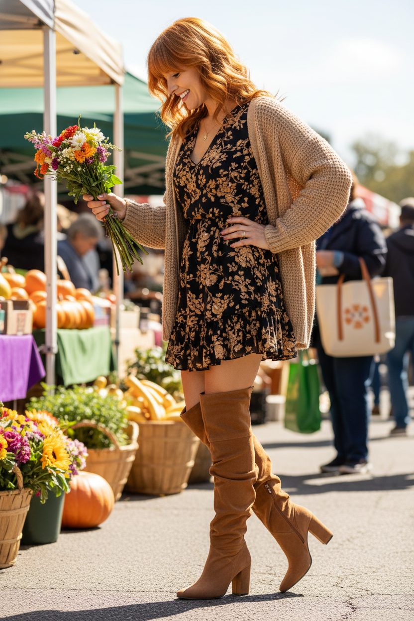 Tan Camel Suede Over-the-Knee Boots - Slot 3