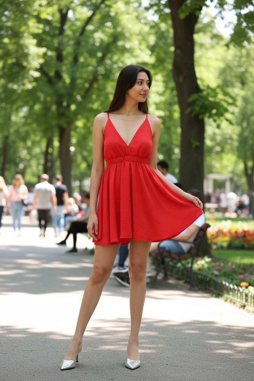 TEST 2: Multiple reference images - 3 angles of dress