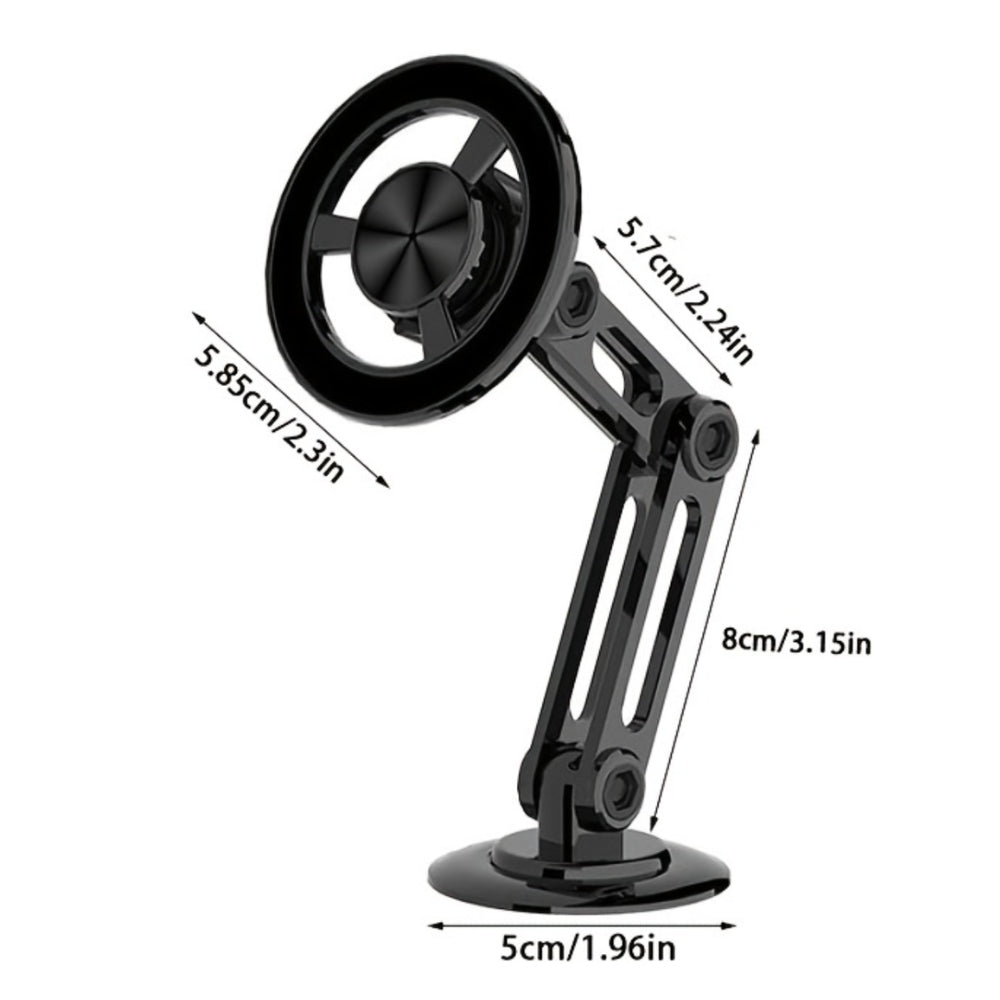 Fashions Envy Magnetic Car Phone Holder adjustable black swivel arm with circular magnetic mount