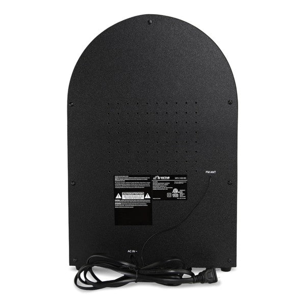 Back view of Victor Wilshire Bluetooth Jukebox by Jupiter Gear showing power cord and connection ports