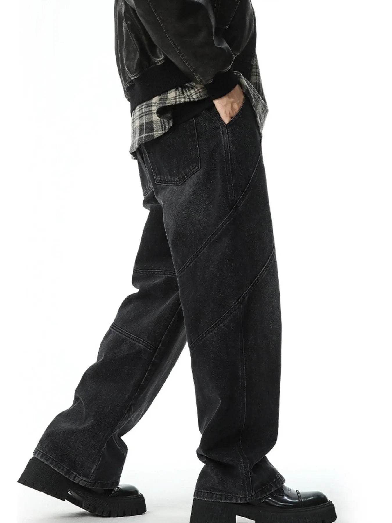 Trendsi Wide Leg Baggy Jeans in Black with Stylish Loose Fit for Comfortable All-Day Wear