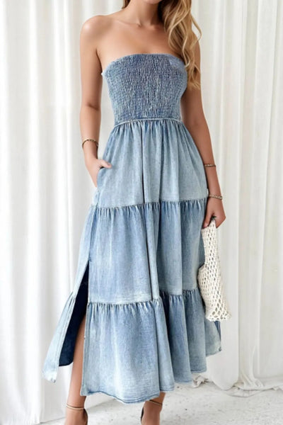 Pink Multi Halter Maxi Dress - Cross Back Open Style