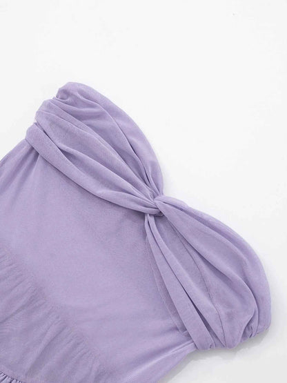 Ruched Tube Dress - Sweetheart Neck Mini - Fashions Envy