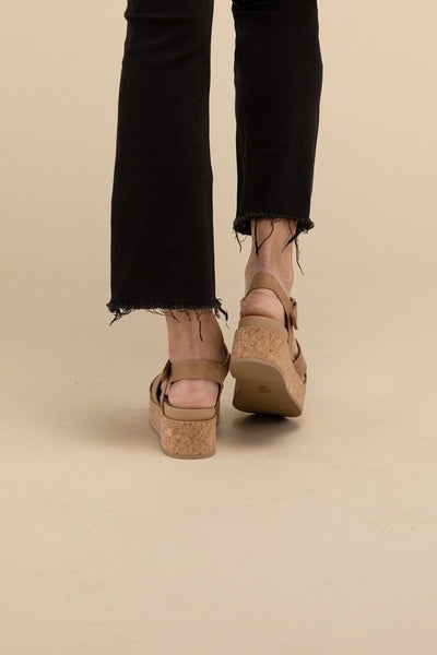 AMENDA-S Buckle Platform Sandal Wedge - Fashions Envy