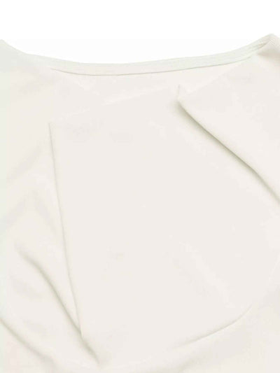 Cowl Neck Long Sleeve Top - Ruched Detail Style - Fashions Envy