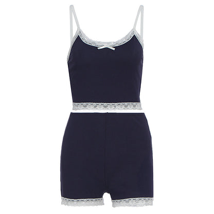 Lace Cami Set - Shorts Two-Piece Outfit