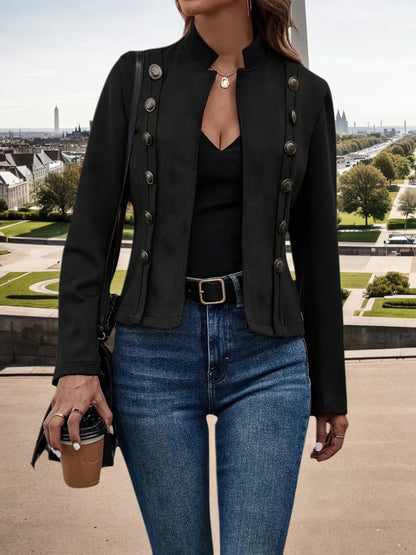 Women's Double Breasted Jacket - 2025 Retro Fall Coat - Fashions Envy