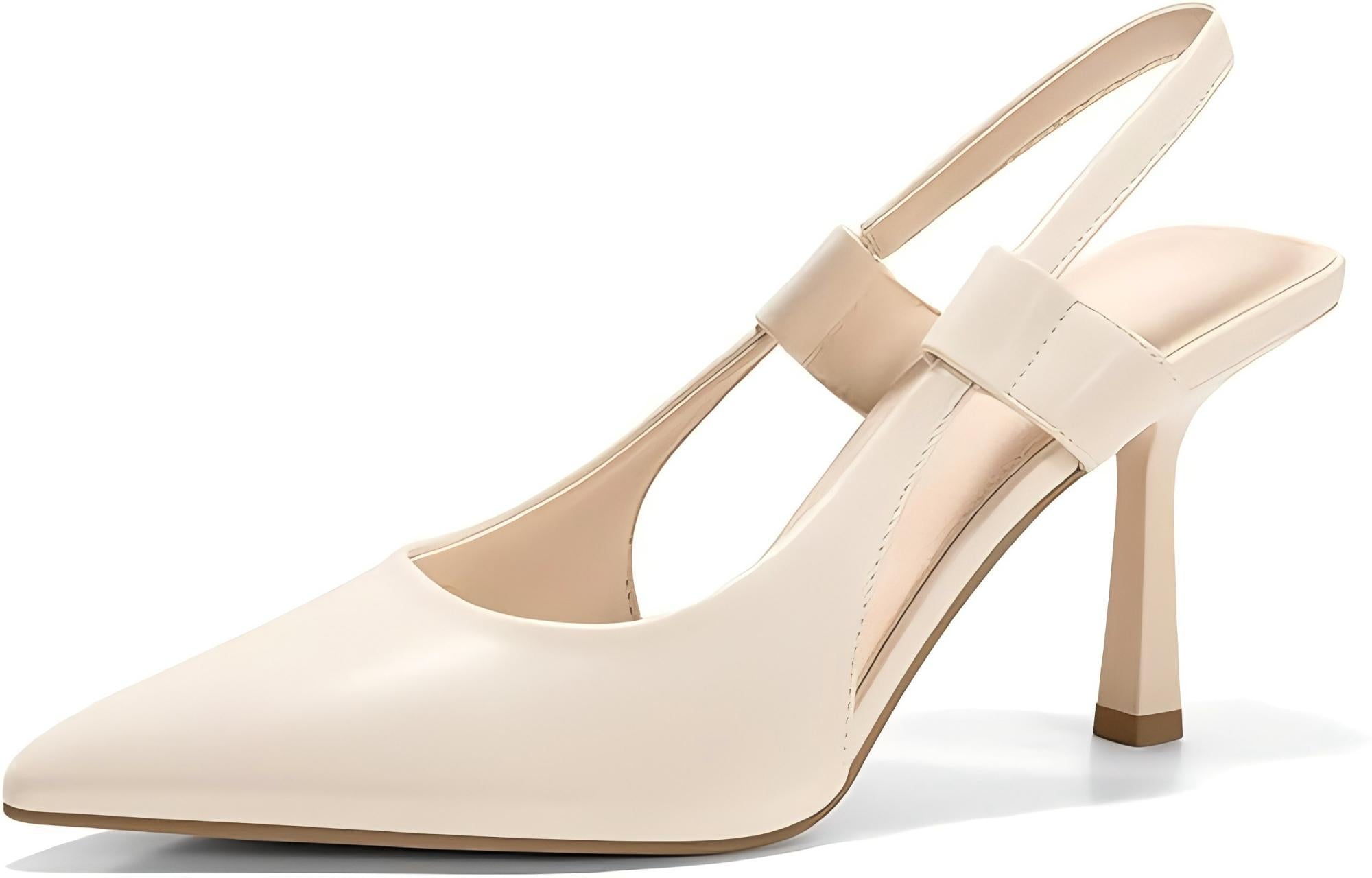 Women's Pointed Toe Slingback Kitten Heels - Party Prom Dress Shoes