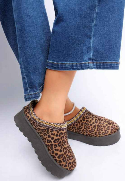 Ottawa Leopard Print Platform Classic Slip Ons