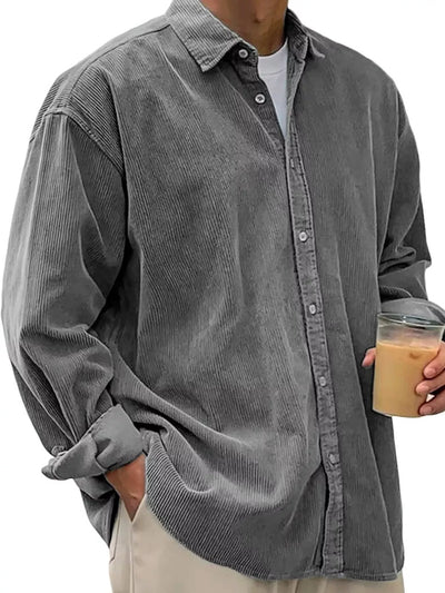 Men's Full Size Button Up Long Sleeve Shirt Plus Size - Fashions Envy
