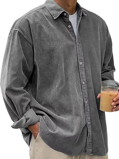 Men's Full Size Button Up Long Sleeve Shirt Plus Size - Fashions Envy