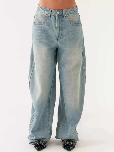 Button Up Denim Jacket and Jeans Set