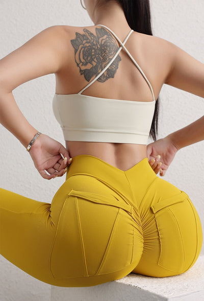 High Waist Yoga Pants - Hip Lift Design with Pockets