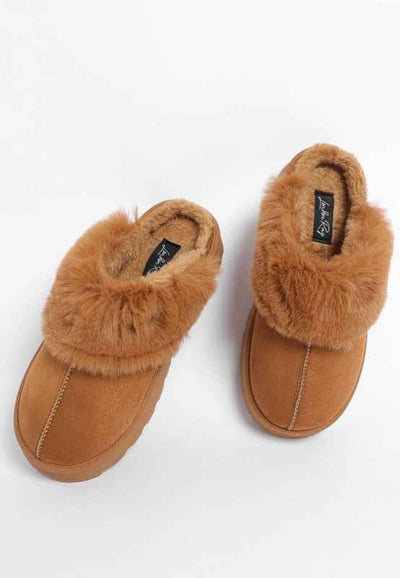 Portho Faux Fur Slip Ons