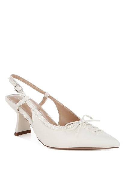 Danvers Kitten Heel Pointy Slingbacks