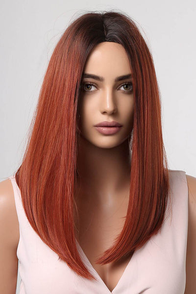 13*2" Full-Machine Wigs Synthetic Mid-Length Straight 27" - Fashions Envy