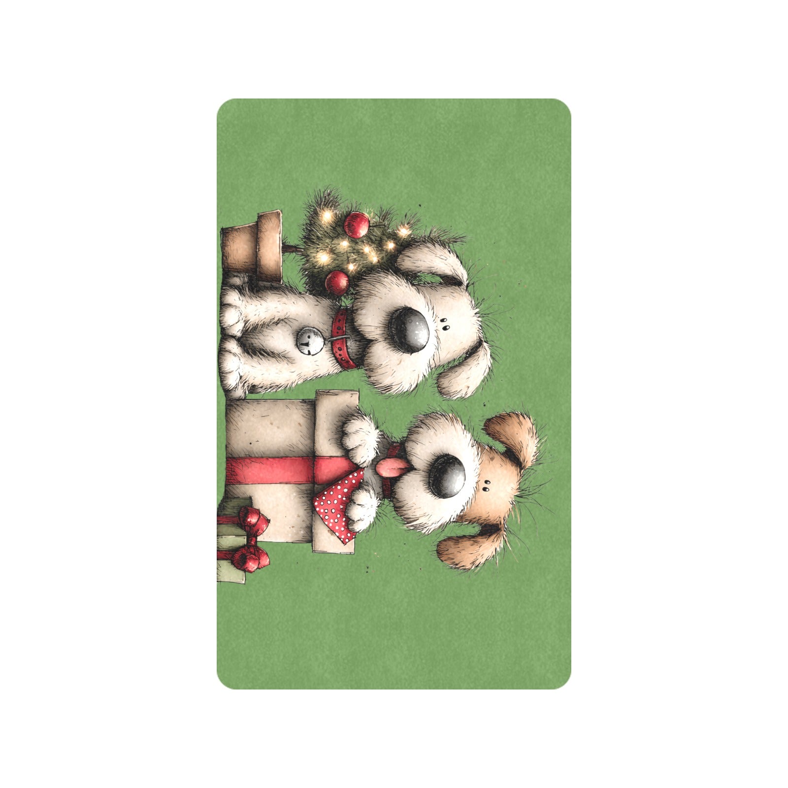 Whimsy Pups Doormat - Christmas Welcome Mat