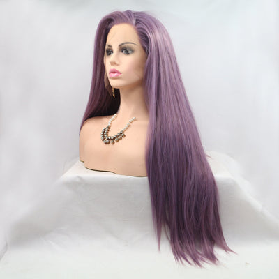 13*3" Lace Front Wigs Synthetic Long Straight 24" 130% Density - Fashions Envy