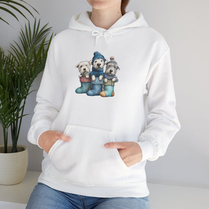 Stocking Pups Hoodie - Festive Christmas Dog Sweatshirt