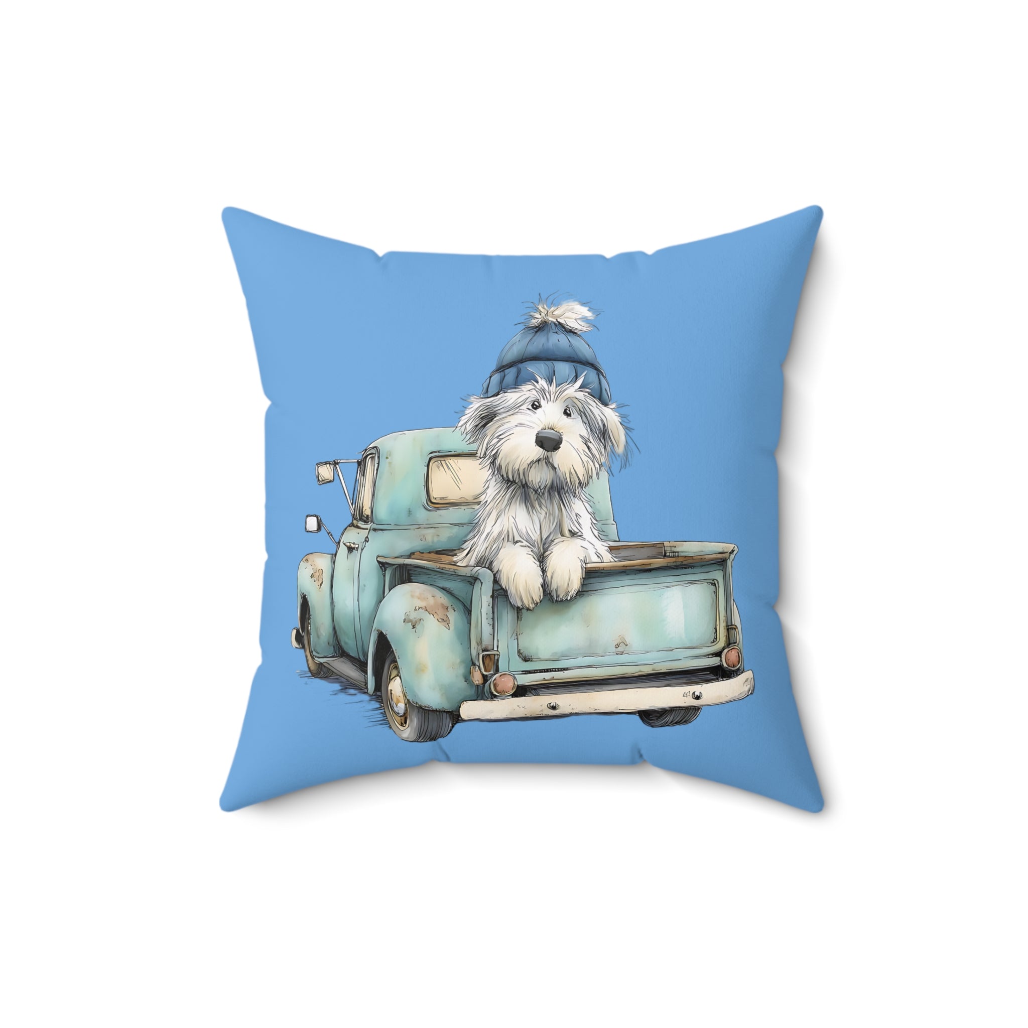 Whimsy Dog Pillow - Cozy 2-Sided Winter Decor