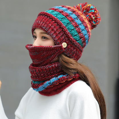 Warm Winter Beanie Hat Set - Neck and Face Cover