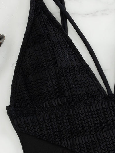 Sexy One-Piece Swimsuit - Open Mesh Panel - Fashions Envy