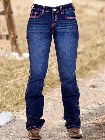 Rodeo Dreams Jeans - Western Bootcut Horse Embroidery Denim