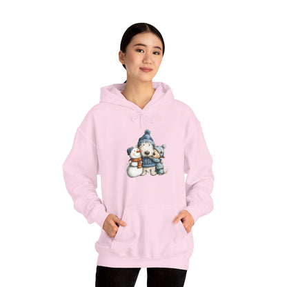 Snowman Puppy Hoodie - Adorable Winter Dog Sweatshirt