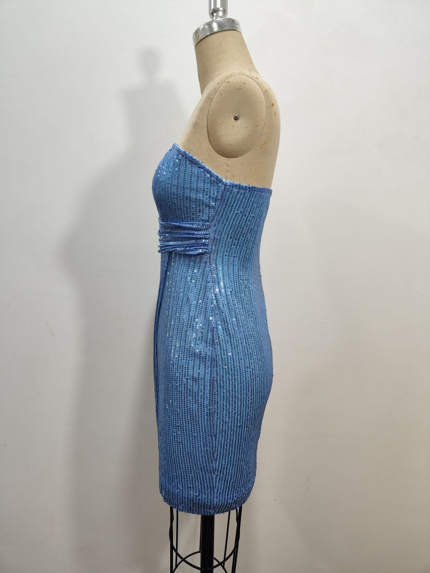 Sexy Sequin Bodycon Dress - Strapless Party Gown