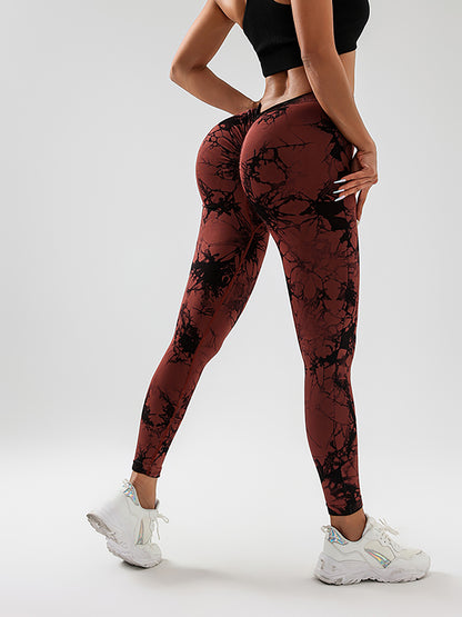 Butt Lifting High Stretch Tie Dye Slimming Activewear Yoga Leggings